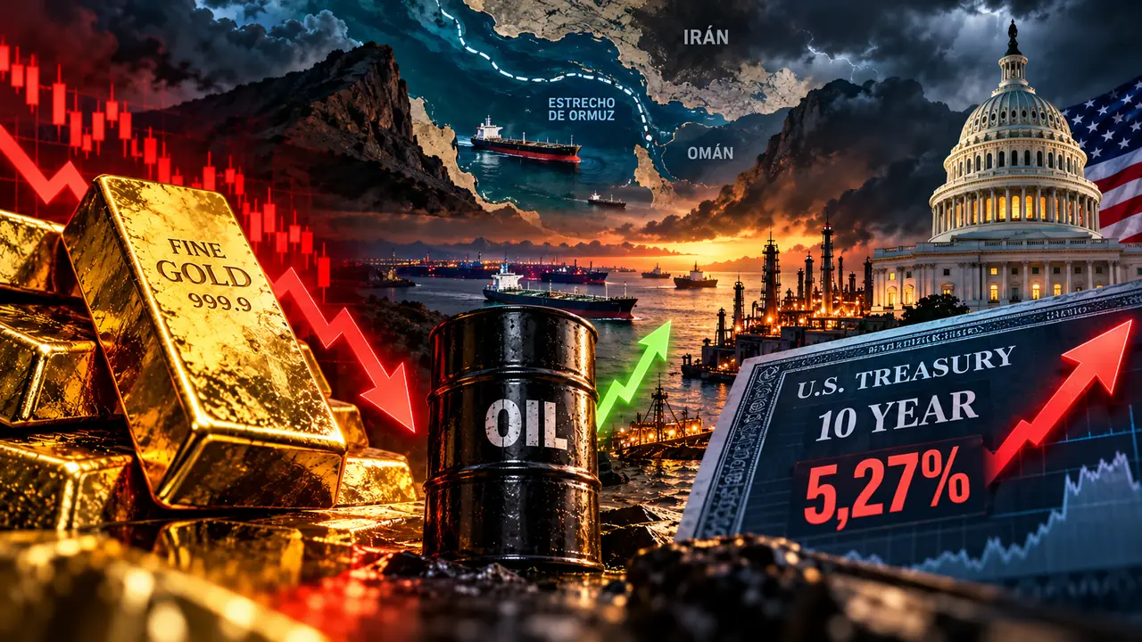 Oro cayendo, petróleo subiendo y bono del Tesoro de Estados Unidos a 10 años por encima del 5%.